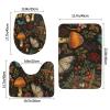 AOLBSPD Mushroom, Floral and Butterfly Bathroom Floor Mat Non Slip Washable 3 Piece Bathroom Decor 24x16in view 4