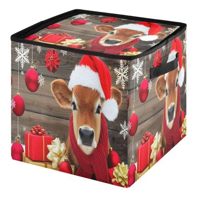 Nander Highland Cows Wearing Christmas Hats Christmas Ornament Storage Box for Ornaments 3-inch Compartment - Storage Container Hold 64 Holiday Ornaments and Xmas Decorations Accessories