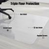HZODJBH Clear Chair mat for Hard Floors 40"x 61" inches Transparent Floor Mats Wood/Tile Protection Mat for Office & Home (40"x 61" Rectangle) view 2