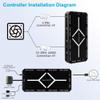 PWM & ARGB Fan Hub - 1 to 9 Port PC Fan Splitter Magnetic with Remote Black view 2
