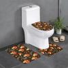 AOLBSPD Mushroom, Nut and Leaf Bathroom Floor Mat Non Slip Washable 3 Piece Bathroom Decor 24x16in view 2