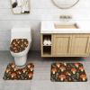 AOLBSPD Mushroom, Nut and Leaf Bathroom Floor Mat Non Slip Washable 3 Piece Bathroom Decor 24x16in view 3