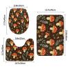 AOLBSPD Mushroom, Nut and Leaf Bathroom Floor Mat Non Slip Washable 3 Piece Bathroom Decor 24x16in view 4