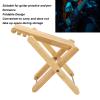 Bamboo Guitar Footstool, Adjustable Guitar Foot Rest Stool, 4 Position Height Foldable Portable Guitar Footstool for Performance Practice, Secure and Stable Design with Rivets for view 4