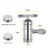 1pcs Stainless Steel Manual Noodle Maker Press Machine for Home Use Pasta Dough Roller with 2 Moulds Kitchen Tool for Spaghetti, Fettuccine view 2