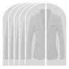5 Pack 24" All Clear Garment Bags for Hanging Clothes, Clothes Cover for Closet Storage, Coat, Dress, Jacket, Shirt(60 * 100CM/24 * 39IN) view 1