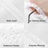 5 Pack 24" All Clear Garment Bags for Hanging Clothes, Clothes Cover for Closet Storage, Coat, Dress, Jacket, Shirt(60 * 100CM/24 * 39IN) view 4