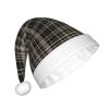 QAWJNK striped checked print Santa Claus hat, holiday decorative hat New Year's party headwear Christmas party hat view 2