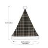 QAWJNK striped checked print Santa Claus hat, holiday decorative hat New Year's party headwear Christmas party hat view 3
