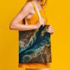 HEBVNJF Canvas Tote Bag for Women Cute Shoulder Bag Crossbody Bags Complex Landscape Large Capacity Handbag for Grocery Work Gift view 3