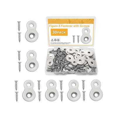 30pcs Strong Cupboard Fastening Plates with Not Erosion Coating Metal Carpentry Plate for Shelving Unit Assembly Quick Assembly Double Hole Connectors