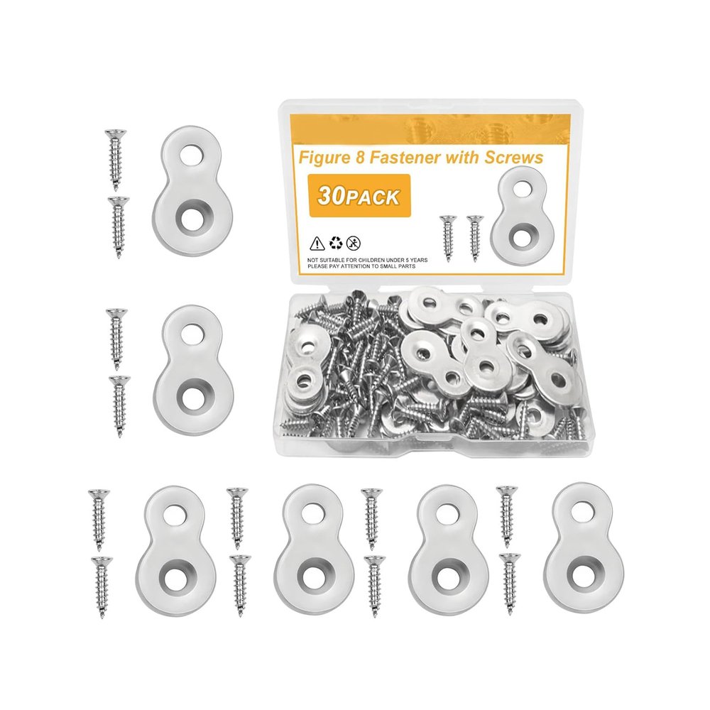 30pcs Strong Cupboard Fastening Plates with Not Erosion Coating Metal Carpentry Plate for Shelving Unit Assembly Quick Assembly Double Hole Connectors