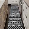 25 Ft Extra Long Non-Slip Black-White Hallway Kitchen Runner Rug, 2'7" X 25' Washable Carpet - Rubber Backed, Custom Length Floor Mat for Entryway Stairs Bedroom Bathroom Mudroom view 3