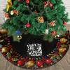 Christmas Tree Skirt I Love You to The Moon and Back Christmas Decorations Soft Red Green Christmas Decor Mat for Xmas Holiday Decorations 30" view 1