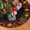 Christmas Tree Skirt I Love You to The Moon and Back Christmas Decorations Soft Red Green Christmas Decor Mat for Xmas Holiday Decorations 30" view 2