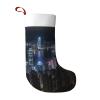 Aerial Night of View Hong Kong Print Christmas Stockings Holiday for Family Party Xmas Decor Gift Filling Accessory view 1