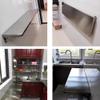 ZYXQQJ Wall Mounted Fold Down Table Drop Leaf Stainless Steel Table Space-Saving Folding Wall Desk Laundry Floating Desk Workbench(40x30cm/16x12in) view 2