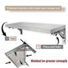 ZYXQQJ Wall Mounted Fold Down Table Drop Leaf Stainless Steel Table Space-Saving Folding Wall Desk Laundry Floating Desk Workbench(40x30cm/16x12in) view 3