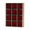 12Pcs Velvet Christmas Ornaments Balls Sets for Christmas, Shatterproof Ornaments Set, 8CM Red Flocked Ball Shatterproof Sets for Holiday Party Festival Indoor Home Shopping Mall Bedroom Window Store view 1