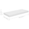BUKSCYJS High Gloss White Floating Wall Shelf Set of 2, Modern Honeycomb MDF and Metal Design for Living Room Bedroom Office Decor, Durable Storage Solution with High Weight Capacity view 2