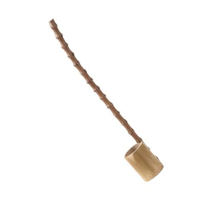 PHENOFICE Natural Handmade Wine Ladle Long Handle Water Dipper Kitchen Gadget for Home Serving Efficient Transfer Unique Grain Design