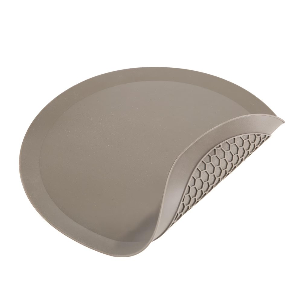 12 Inch Circular Food-Grade Sustainable Silicone Mat - Non-Slip for Baking/Cooking/Freezing, Gray