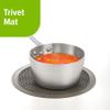 12 Inch Circular Food-Grade Sustainable Silicone Mat - Non-Slip for Baking/Cooking/Freezing, Gray view 4