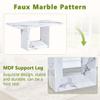 63" Marble Dining Table Set for 6Modern Dining Table Set for 6 with ChairsWhite Marble Wooden Tabletop with Heavy-Duty U-Shaped LegsStable and SturdyEasy AssemblyPerfect for Kitchen, Dining Room view 4