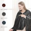 Diydeg USB Heated Blanket, 3 Heat Levels 9 Heating Zone Flannel Wearable Heated Shawl Heated Electric Blanket Shawl Hooded Shawl with Extension Cord for Winter Home Office view 4