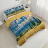 ANALTIRCE Twin Size Quilt Sets, Abstract Wheat Field Cypress Tree Pattern Quilt Bedding with 1 Matching Pillowcases, 2 Pieces Mountains Soft Medium Weight Comforter for All Season(68" x 86") view 1