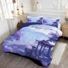 104" x 90" Coverless Quilt 7.5 Tog, Reversible Washable Purple Quilted Duvet, Super Soft Warm Comfy Fog City 3 Bedding Camping Duvet with 2 Pillowcases King view 3