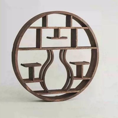 Round Floating Shelf Wall Mounted Display Rack Wood Storage Shelf Hanging Shelves Cup Holder for Study Lightweight(80cm)