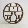 Round Floating Shelf Wall Mounted Display Rack Wood Storage Shelf Hanging Shelves Cup Holder for Study Lightweight(80cm) view 1
