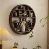 Round Floating Shelf Wall Mounted Display Rack Wood Storage Shelf Hanging Shelves Cup Holder for Study Lightweight(80cm) view 2