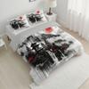 ANALTIRCE Coverless Quilt Set with 1 Pillowcases, 7.5 Tog 68" x 86" Size Reversible Duvet All Seasons with Ink Painting Mountains Pattern, Lightweight and Warm Black 2 Comforter Twin view 1