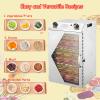 Stainless Steel Freeze Dryer Machine, 6/8/12 Layers Electric Food Dehydrator for Jerky, Fruits, Vegetables, Herbs & Dog Treats - High Efficiency, 6thFloor view 4