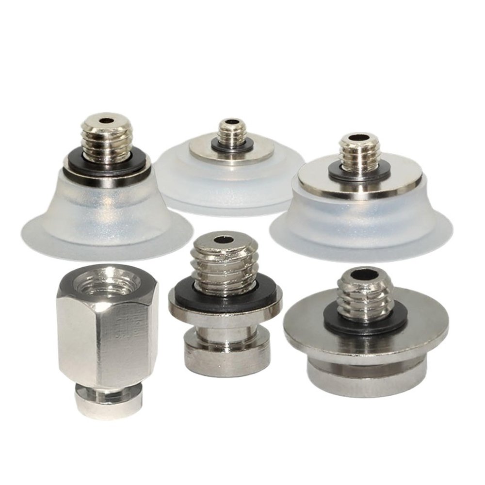 1PCS ZP2-TB10/15/20/25/30MTS-B5/H5 Pneumatic Vacuum Suction Cup Set White Silicone Rubber Round Flat Vacuum Sucker(ZP2-TB15MTS-H5)