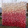 5D Fabric Gradient Fake Flower Backdrop, High-Density Silk Rose, Artificial Flower Wall, for Wedding Decor, Ceremony, Reception(Excluding Flower Racks),1.22.4m/48ft view 3