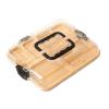Oreilet Charcuterie Board with Lid and Handle, Portable Cheese Board with 6 Compartments, Travel Charcuterie Snackle Box Cutting Boards Meat Fruit Serving Tray Platter (Square Tray) view 1