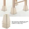 Tomedny Bed Risers, 4 Pieces Furniture Risers Bed Lifts Table Lifters Furniture Frame Lift for Table, Sofa, Chair, Couch, Desk, Increasing Chair Desk Height view 3