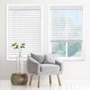 Wood Blinds for Windows Cordless Window Blinds with Decorative Board Faux 2 inch Wooden Blind for Home Interior Windows. White,58.5" W x 100" H view 2