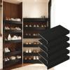 5PCS Wire Shelf Cover 49x12inPVC Wood-Like Wire Rack Covers,Shelf Liners for Pantry, Closet, Bathroom & Kitchen, Waterproof Scratch Resistant Easy Install, Black view 1