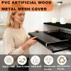 5PCS Wire Shelf Cover 49x12inPVC Wood-Like Wire Rack Covers,Shelf Liners for Pantry, Closet, Bathroom & Kitchen, Waterproof Scratch Resistant Easy Install, Black view 2