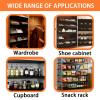 5PCS Wire Shelf Cover 49x12inPVC Wood-Like Wire Rack Covers,Shelf Liners for Pantry, Closet, Bathroom & Kitchen, Waterproof Scratch Resistant Easy Install, Black view 4