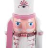 Pink Wooden Nutcracker Soldier Figurine, 30cm Christmas Table Decor view 3