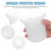 BESPORTBLE Frosted Glass Toilet Brush Holder with Anti-Slip Cup Surface Space-Saving Bathroom Storage Rack for Home Office Restrooms Clean Design view 2