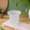 BESPORTBLE Frosted Glass Toilet Brush Holder with Anti-Slip Cup Surface Space-Saving Bathroom Storage Rack for Home Office Restrooms Clean Design view 3