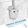 BESPORTBLE Frosted Glass Toilet Brush Holder with Anti-Slip Cup Surface Space-Saving Bathroom Storage Rack for Home Office Restrooms Clean Design view 4
