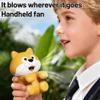 Clip-On Mini Fan for Cup & Bowl, Cute Animal Shaped Personal Fan for Cooling Coffee, Baby Food & Drinks, Portable Desk & Kitchen Fan (Yellow-Orange, 3.35) view 3