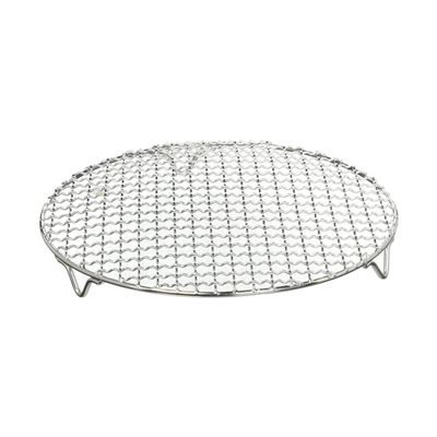 10 Inch Round Stainless Steel Cross Wire Steaming Cooling Rack Barbecue Grill Pan Grate with Legs Multi-Purpose Baking Cooking Rack